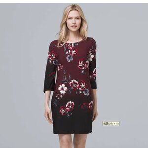 Carmen Bell Sleeve Floral Stretch Dress S